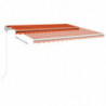 Standmarkise Einziehbar Handbetrieben 400x300 cm Orange/Braun