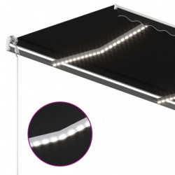 Gelenkarmmarkise Einziehbar mit LED 4x3 m Anthrazit