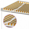 Gelenkarmmarkise Einziehbar mit LED 6x3,5 m Gelb & Weiß