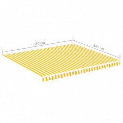 Markisenbespannung Gelb und Weiß 4x3,5 m