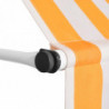 Einziehbare Markise Handbetrieben 200 cm Orange/Weiß Gestreift