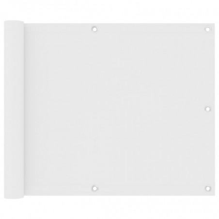 Balkon-Sichtschutz Weiß 75x300 cm Oxford-Gewebe