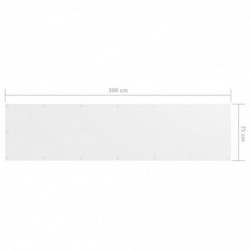 Balkon-Sichtschutz Weiß 75x300 cm Oxford-Gewebe