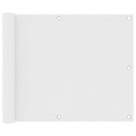 Balkon-Sichtschutz Weiß 75x400 cm Oxford-Gewebe