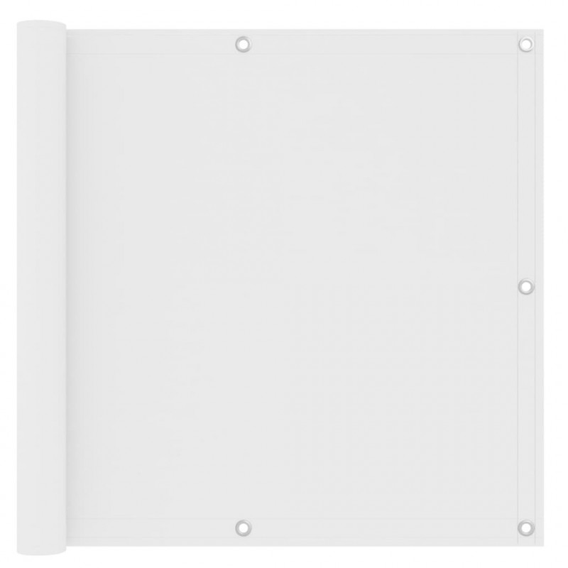 Balkon-Sichtschutz Weiß 90x300 cm Oxford-Gewebe