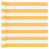 Balkon-Sichtschutz Weiß und Gelb 90x300 cm Oxford-Gewebe