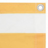 Balkon-Sichtschutz Weiß und Gelb 90x600 cm Oxford-Gewebe