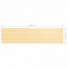 Balkon-Sichtschutz Weiß und Gelb 120x500 cm Oxford-Gewebe