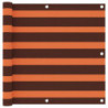 Balkon-Sichtschutz Orange und Braun 90x500 cm Oxford-Gewebe