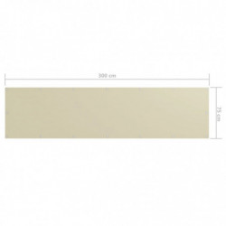 Balkon-Sichtschutz Creme 75x300 cm Oxford-Gewebe