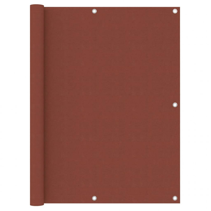 Balkon-Sichtschutz Terracotta-Rot 120x400 cm Oxford-Gewebe