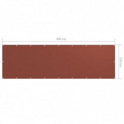Balkon-Sichtschutz Terracotta-Rot 120x400 cm Oxford-Gewebe