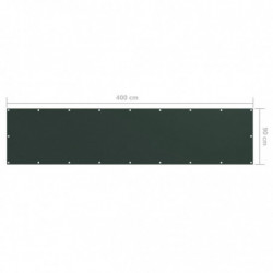 Balkon-Sichtschutz Dunkelgrün 90x400 cm Oxford-Gewebe