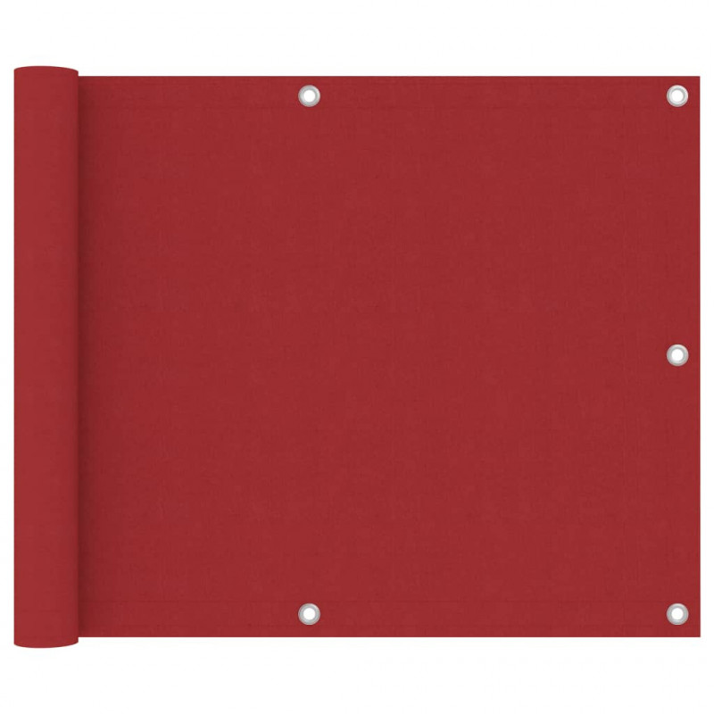 Balkon-Sichtschutz Rot 75x600 cm Oxford-Gewebe