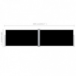 Seitenmarkise Ausziehbar Schwarz 160×600 cm