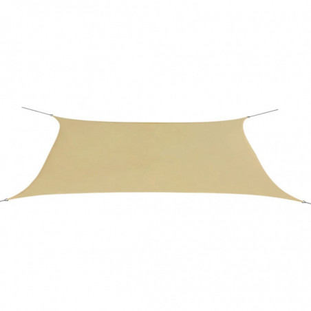 Sonnensegel Oxford Gewebe Rechteckig 4 x 6 m Beige