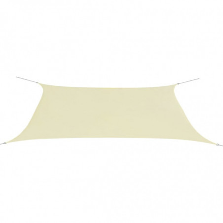 Sonnensegel Oxford Gewebe Rechteckig 4 x 6 m Creme