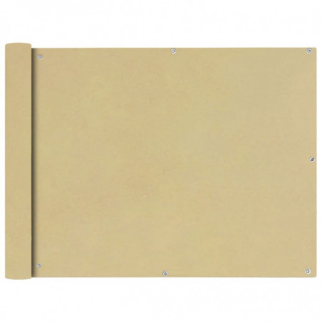 Balkonsichtschutz Oxfordgewebe 90x600 cm Beige