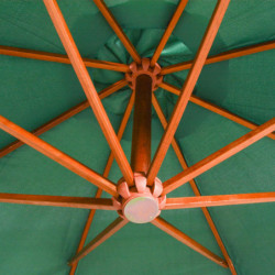 Sonnenschirm Ampelschirm 350 cm Holzmast Grün