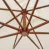 Sonnenschirm Ampelschirm 300 x 300 cm Holzmast Weiß