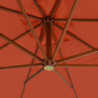 Ampelshirm mit Holzmast 400x300 cm Terrakotta-Rot