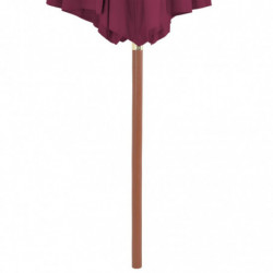 Sonnenschirm mit Holz-Mast 300 cm Bordeauxrot