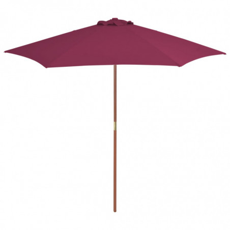 Sonnenschirm mit Holz-Mast 270 cm Bordeauxrot