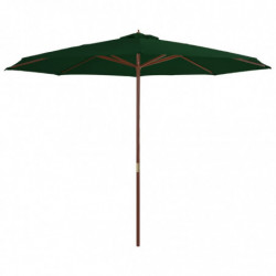 Sonnenschirm mit Holzmast 350 cm Grün