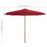 Sonnenschirm mit Holzmast 350 cm Burgunderrot