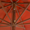 Sonnenschirm mit Holzmast 350 cm Terrakotta