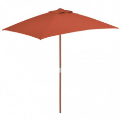 Sonnenschirm mit Holzmast...