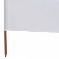 3-teiliges Windschutzgewebe 400 x 120 cm Weiß