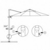 Ampelschirm mit Aluminium-Mast Grün 300 cm