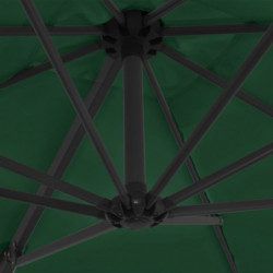 Ampelschirm mit Stahlmast Grün 250 x 250 cm