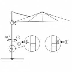 Ampelschirm mit Stahlmast Grün 250 x 250 cm