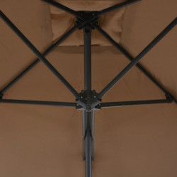 Sonnenschirm mit Stahlmast 300 cm Taupe