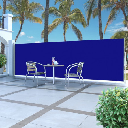 Ausziehbare Seitenmarkise 160x500 cm Blau