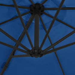 Ampelschirm mit Stahlmast Azurblau 300 cm