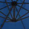 Ampelschirm mit Stahlmast Azurblau 300 cm