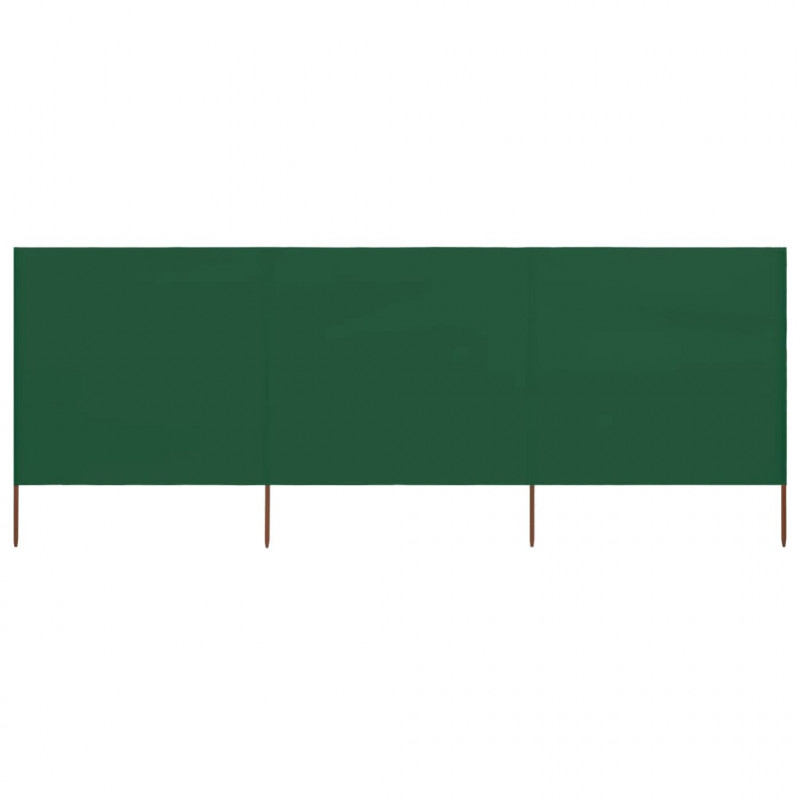3-teiliges Windschutzgewebe 400 x 80 cm Grün