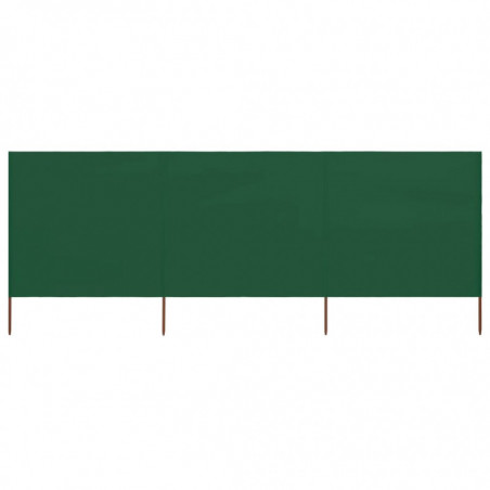 3-teiliges Windschutzgewebe 400 x 80 cm Grün