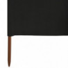 3-teiliges Windschutzgewebe 400 x 80 cm Schwarz