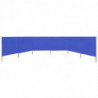 6-teiliges Windschutzgewebe 800 x 160 cm Azurblau