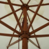 Sonnenschirm mit Holzmast 330 cm Sandweiß