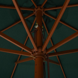 Sonnenschirm mit Holzmast 330 cm Grün