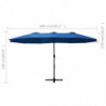 Sonnenschirm mit Aluminium-Mast 460x270 cm Blau