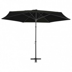Sonnenschirm mit Stahlmast 300 cm Schwarz