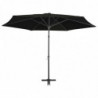 Sonnenschirm mit Stahlmast 300 cm Schwarz