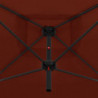 Doppelsonnenschirm mit Stahlmast 250×250 cm Terracotta-Rot