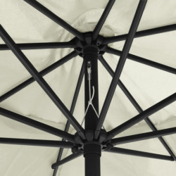 Sonnenschirm mit Metall-Mast 400 cm Sandweiß